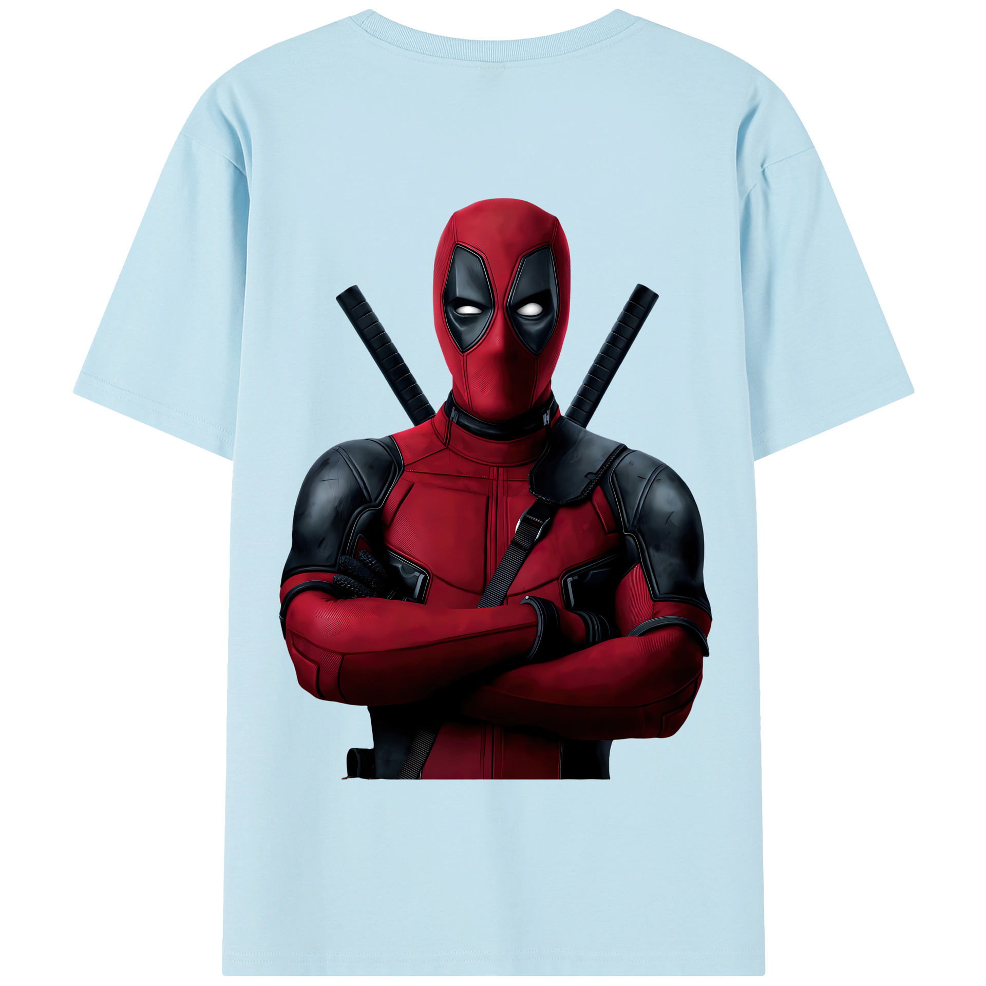 （画像用） Deadpool デッドプール 綿100％半袖Tシャツ（背面プリント）